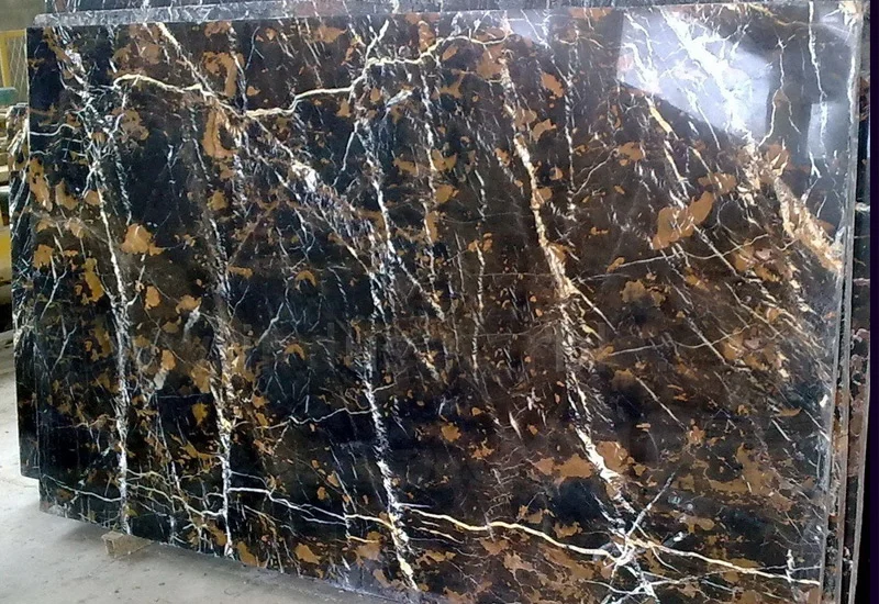 Black Gold Marble Slab