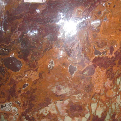 Red Multi Green Marble Finish Tile